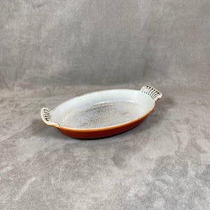 Dish in orange cast iron Le Creuset vintage Made in France 1980’s