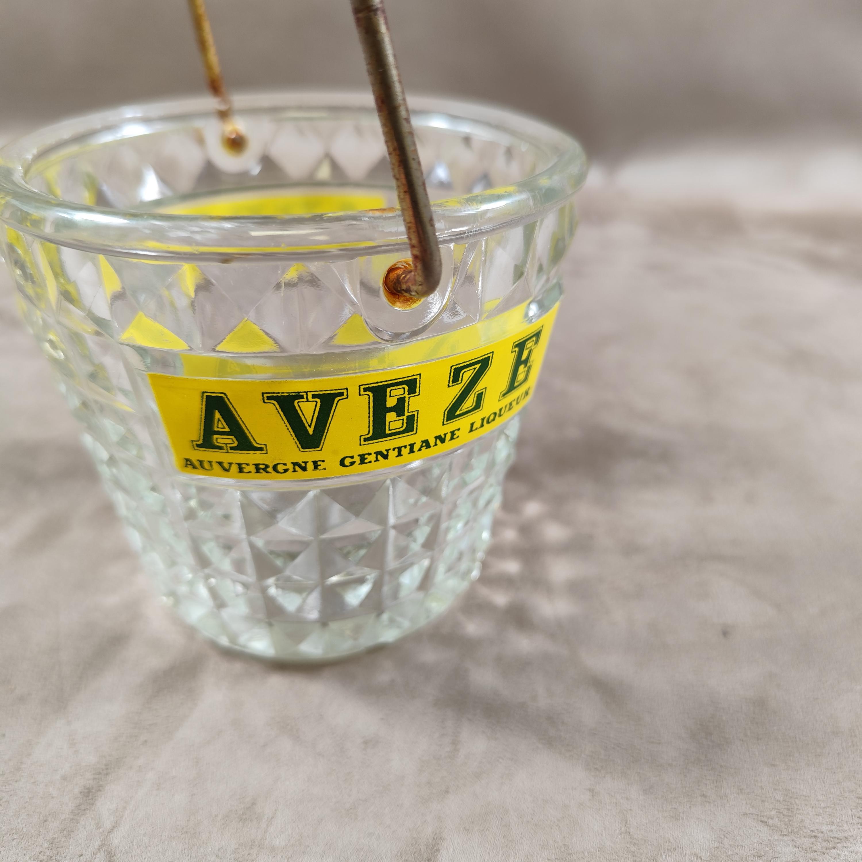 Années 1960 Seau à Glace / Glaçons Préfontaines Verre moulé France