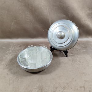 RARE Yogurt maker YALACTA aluminum with 5 jars for yogurt and 1 jar fermenter vintage made in France 1950