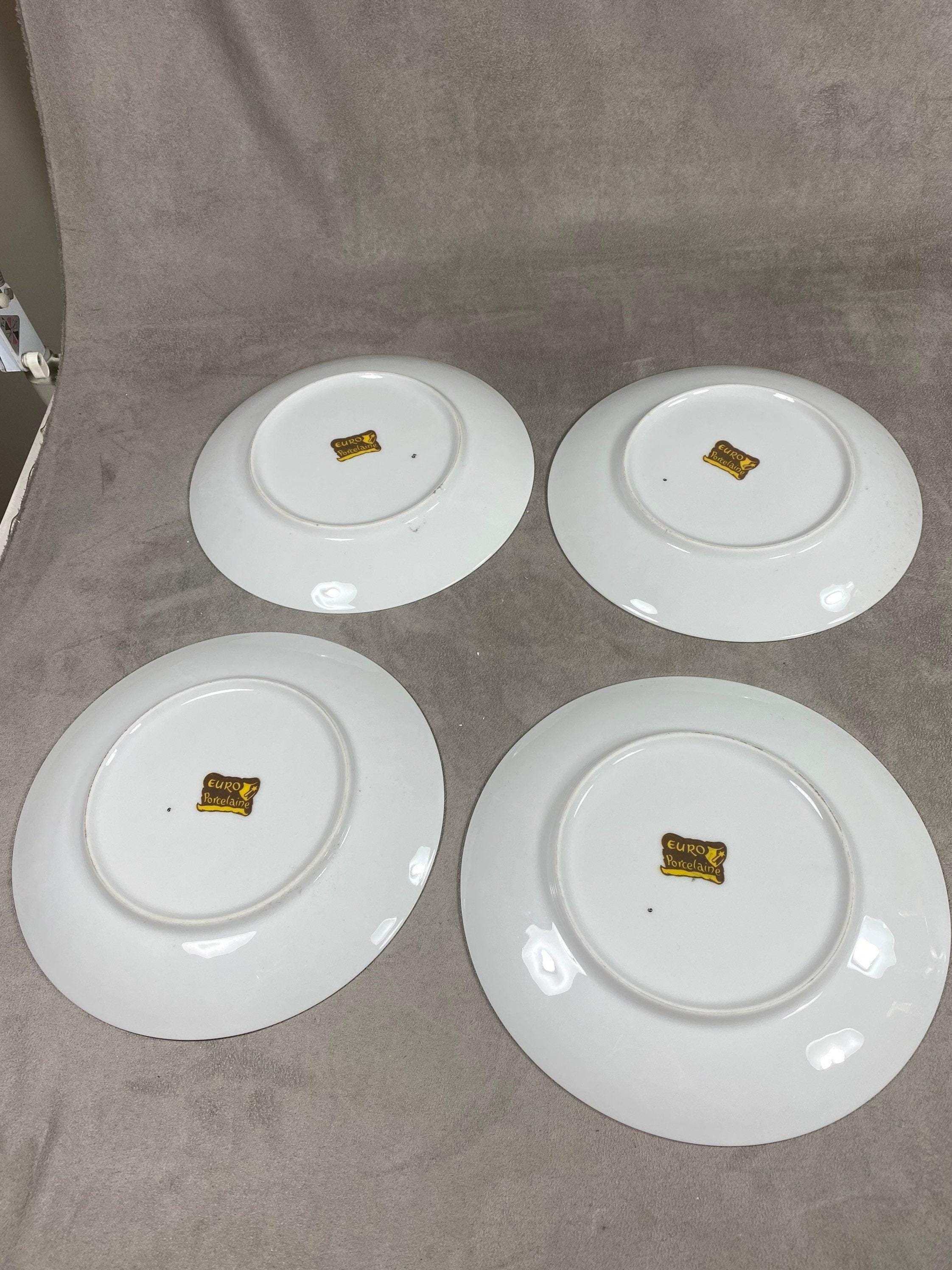 Lot De 4 Assiettes Vintage - Fromages Des Régions De France - Céramique