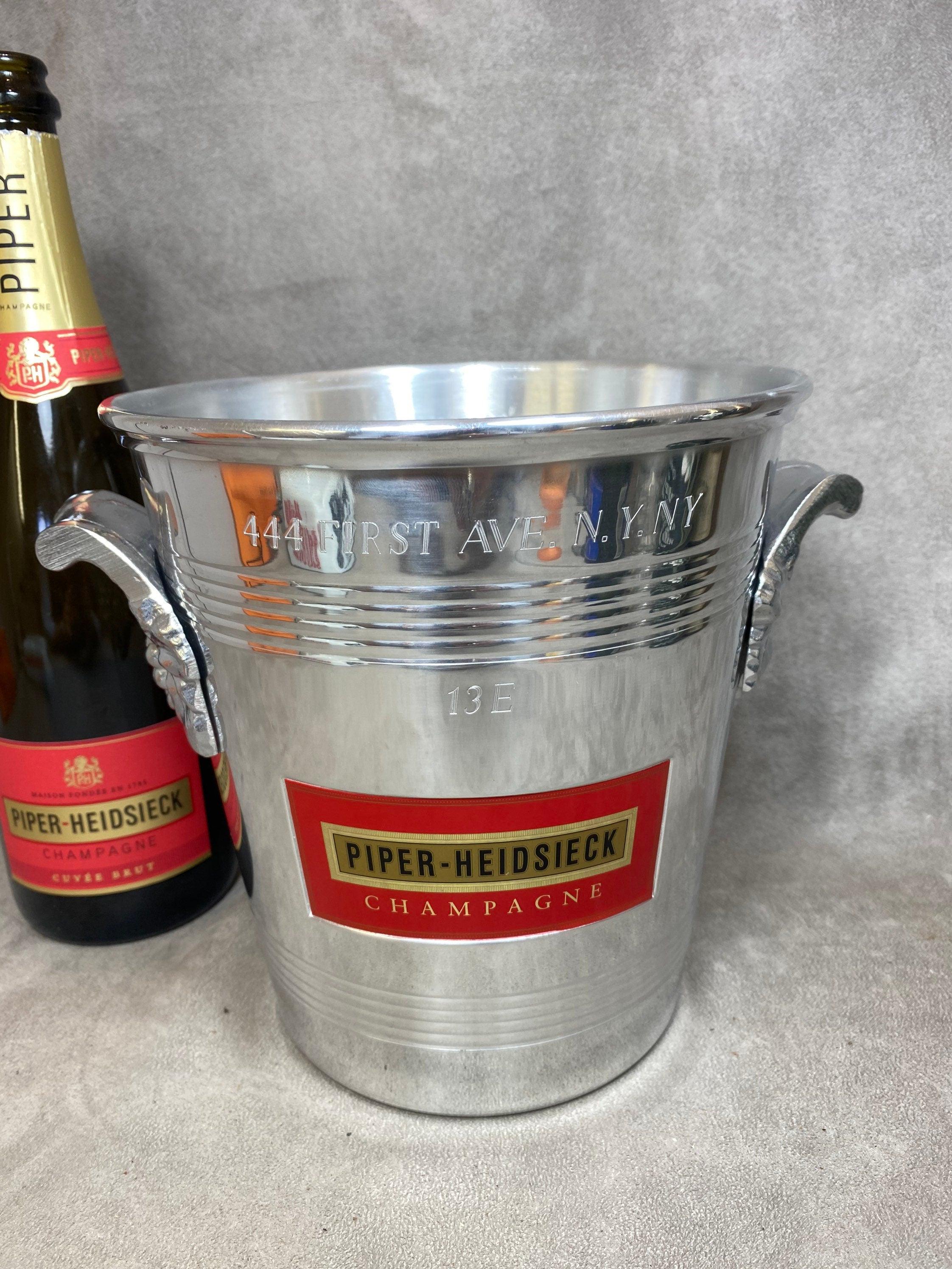 Seau à Champagne Vintage Piper-Heidsieck – Aluminium – Années 80 – Déco