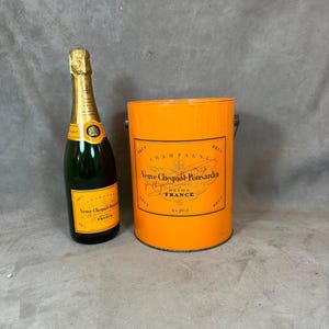 RARE Veuve Clicquot champagne box in vintage metal 1990s