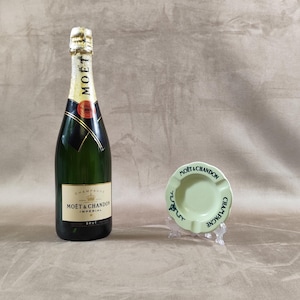 Moët & Chandon Green Faience Champagne Ashtray Made in France Vintage 1960