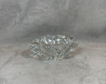 ヴィンテージ ドーム フランス クリスタル灰皿：サイン入りブリカンテ