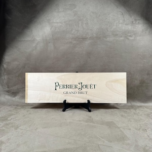 Planche en bois décorative pour bouteilles de champagne Perrier-Jouët grand brut  Made in France Années 1980
