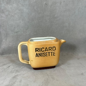 Brown ceramic Ricard pitcher Ricard jug  Made in France 1970’s