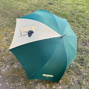 RARE Piper-Heidsieck Glass Polyester and Vintage Beige Umbrella Made in France