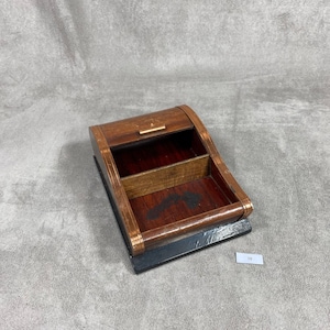Vintage wooden cigarette box dispenser Made in France