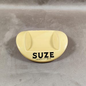 RARE Yellow Ceramic Coin Tray Ashtray Suze by GIEN Made in France Vintage 1970