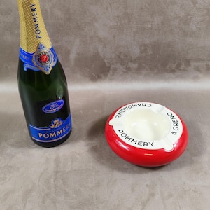 Advertising Ashtray Champagne POMMERY & GRENO by Sarreguemines Made in France Vintage 1970