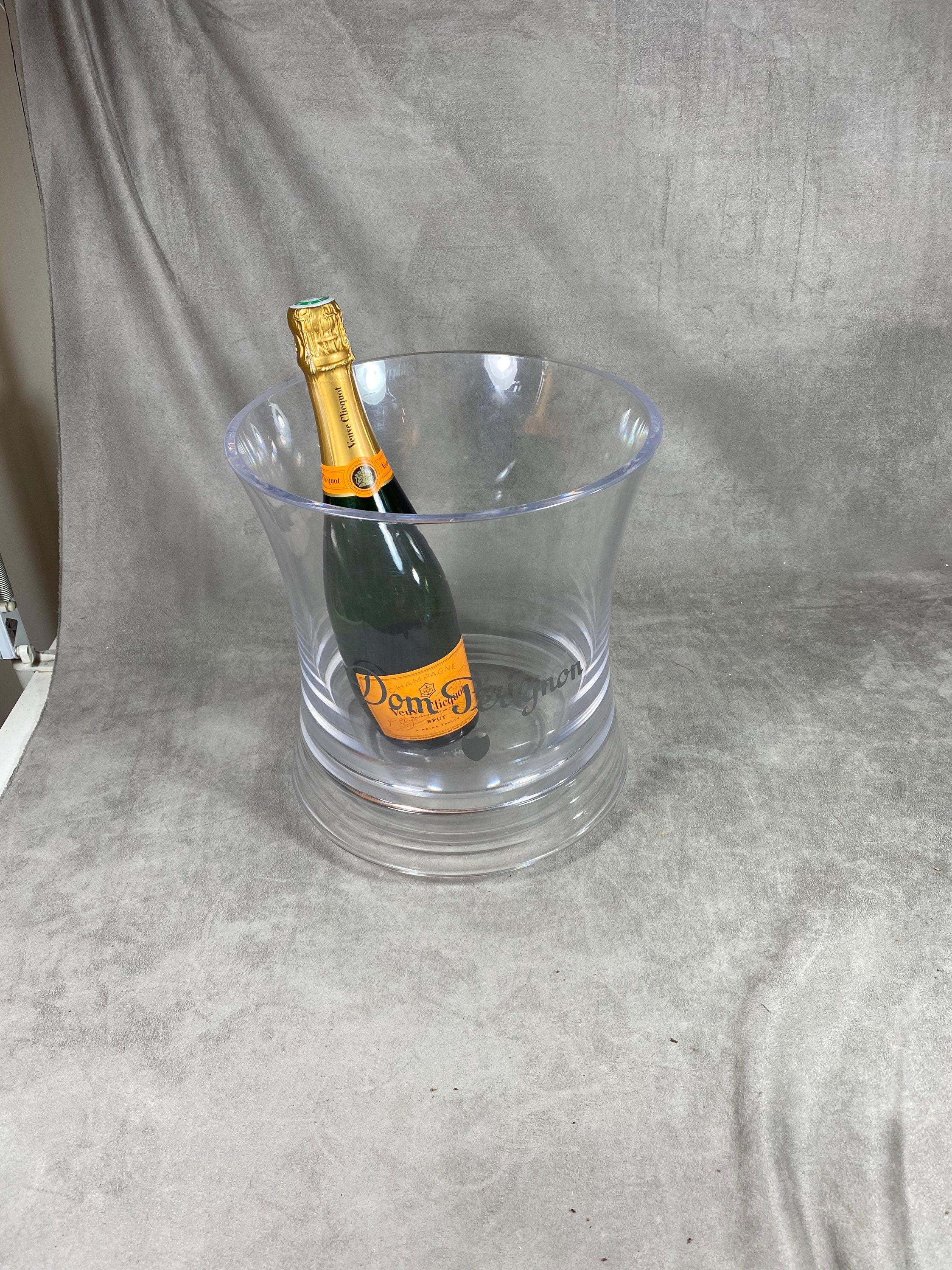 Rare Seau à Champagne en Plexiglass Dom Perignon Vintage Martin Szekely Cadeau Couple Marié Mariage 