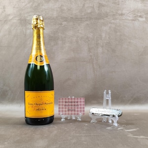 Coltellino multiuso Veuve Clicquot in metallo, cavatappi pubblicitario d'epoca