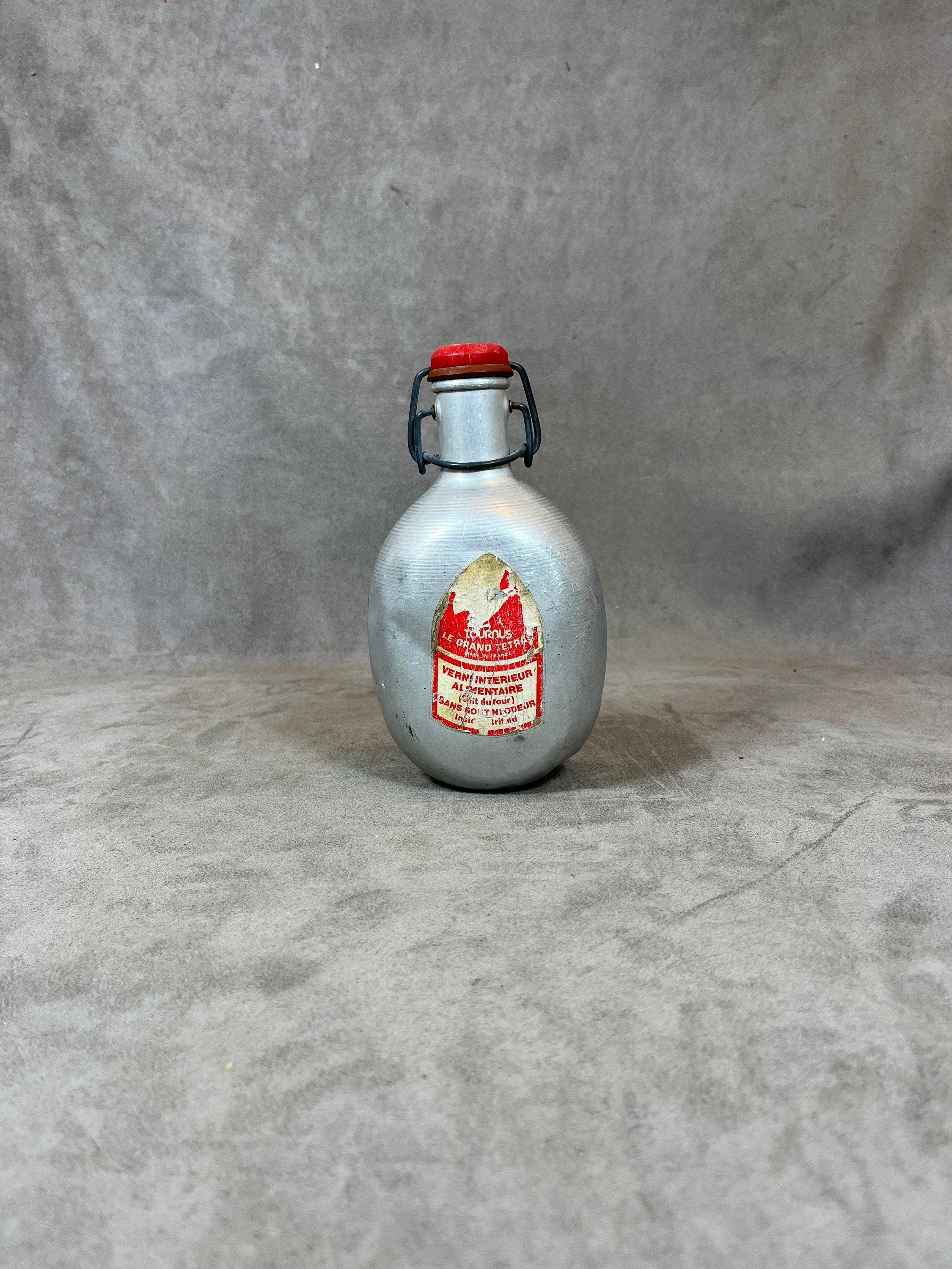 Gourde Le Grand Tétras en aluminium bouchon mécanique vintage - France