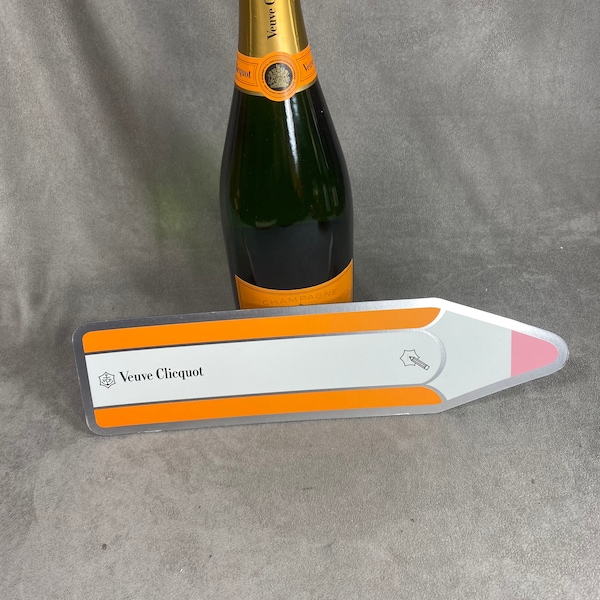 Veuve Clicquot Magnettafel Pfeil orange Pfeil Baujahr 1990