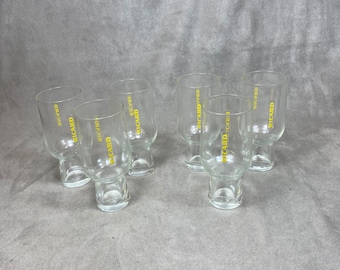 Lot de 6 verres  RICARD by Mathieu Lehanneur vintage articles publicitaires | Made in France | Années 1990