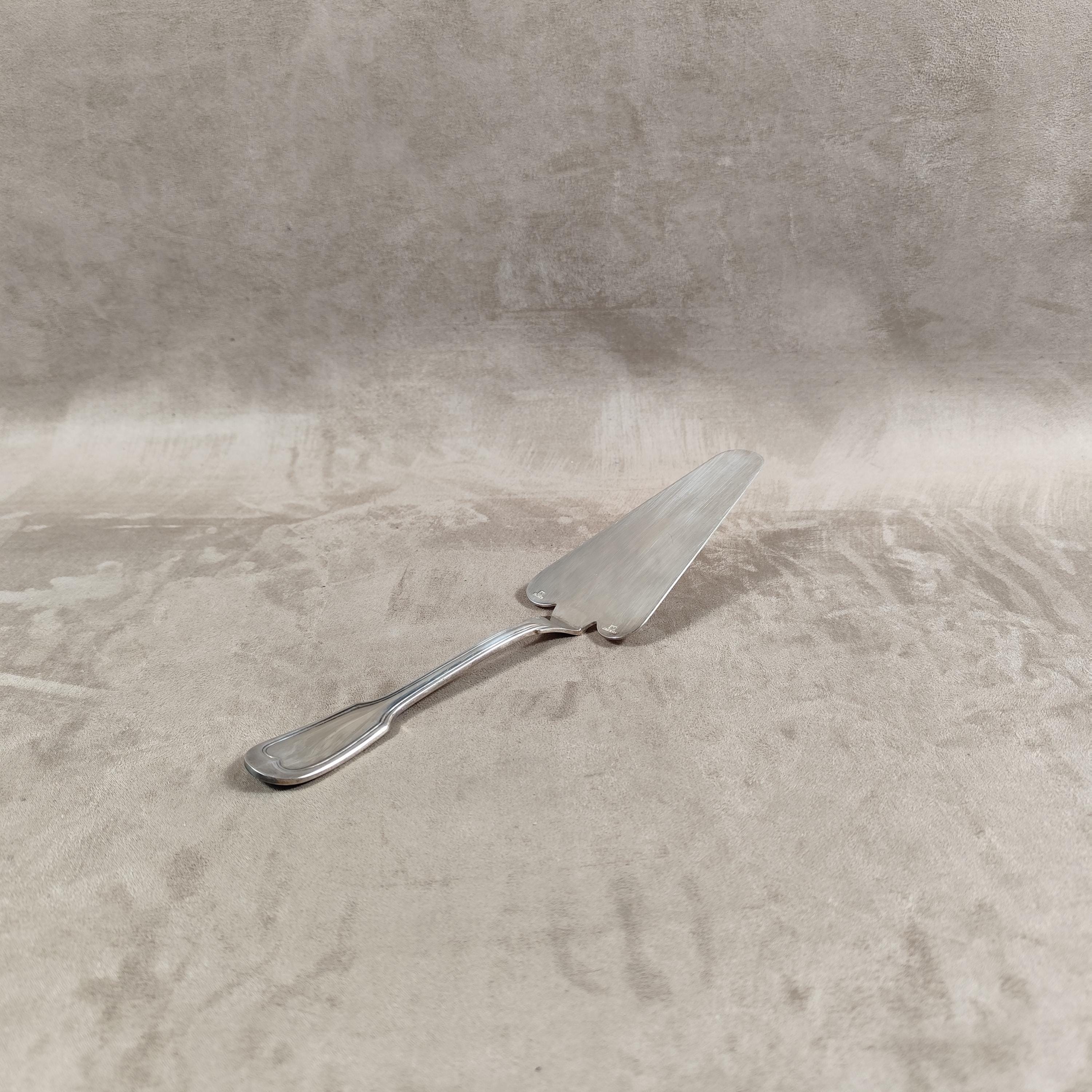 PELLE A TARTE/GATEAU MANCHE ARGENT FOURRE "MINERVE" aux instruments de