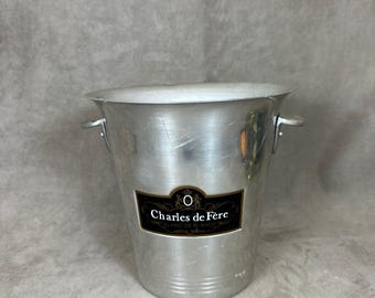 Seau à champagne en aluminium Mailly Champagne vintage made in france Années 1970 - France