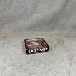 Advertising Ashtray in Glass, Dubonnet, Made in France, Vintage 1980