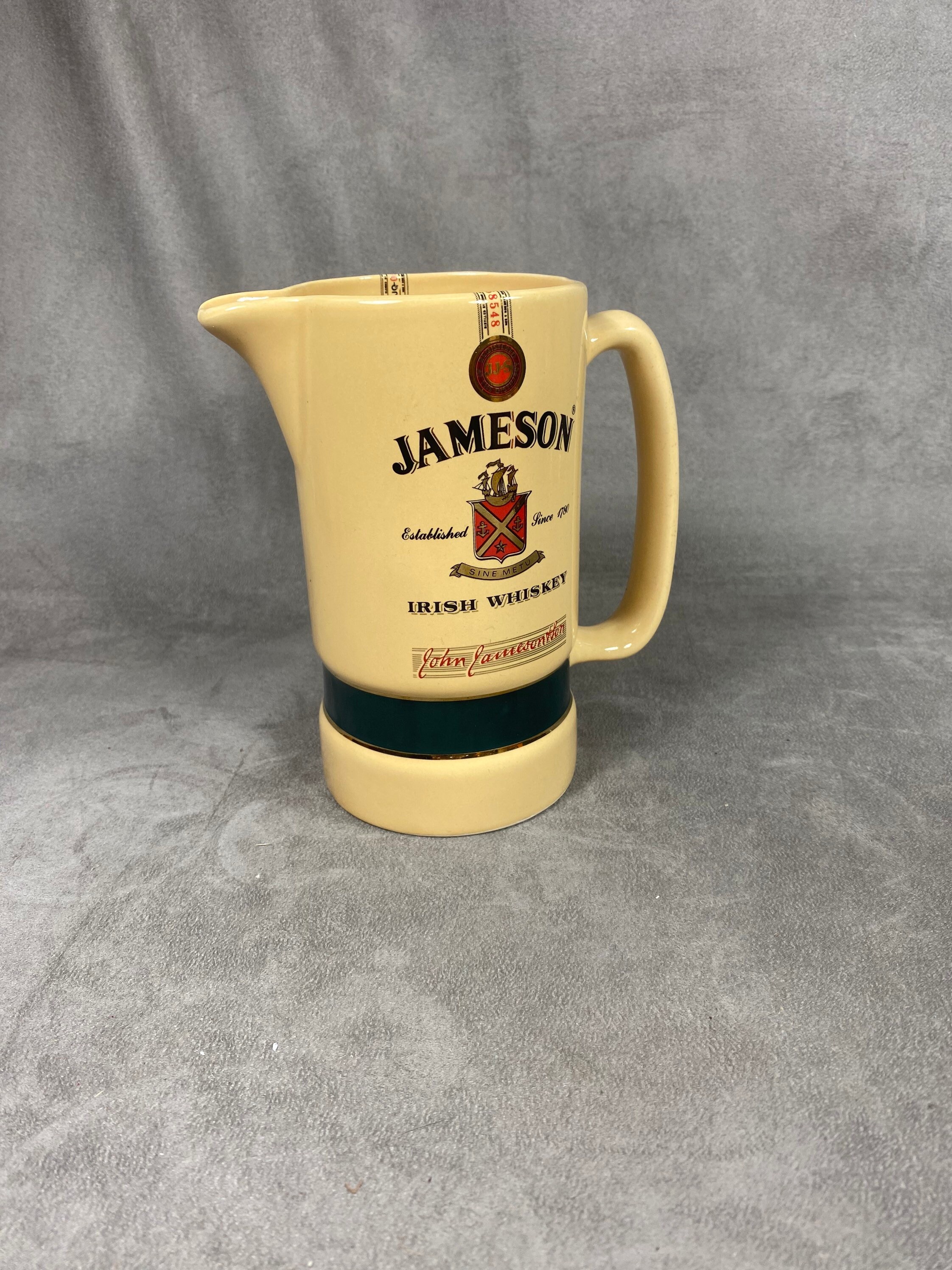 Cruche Publicitaire en Céramique Jameson Irish Wiskey Vintage