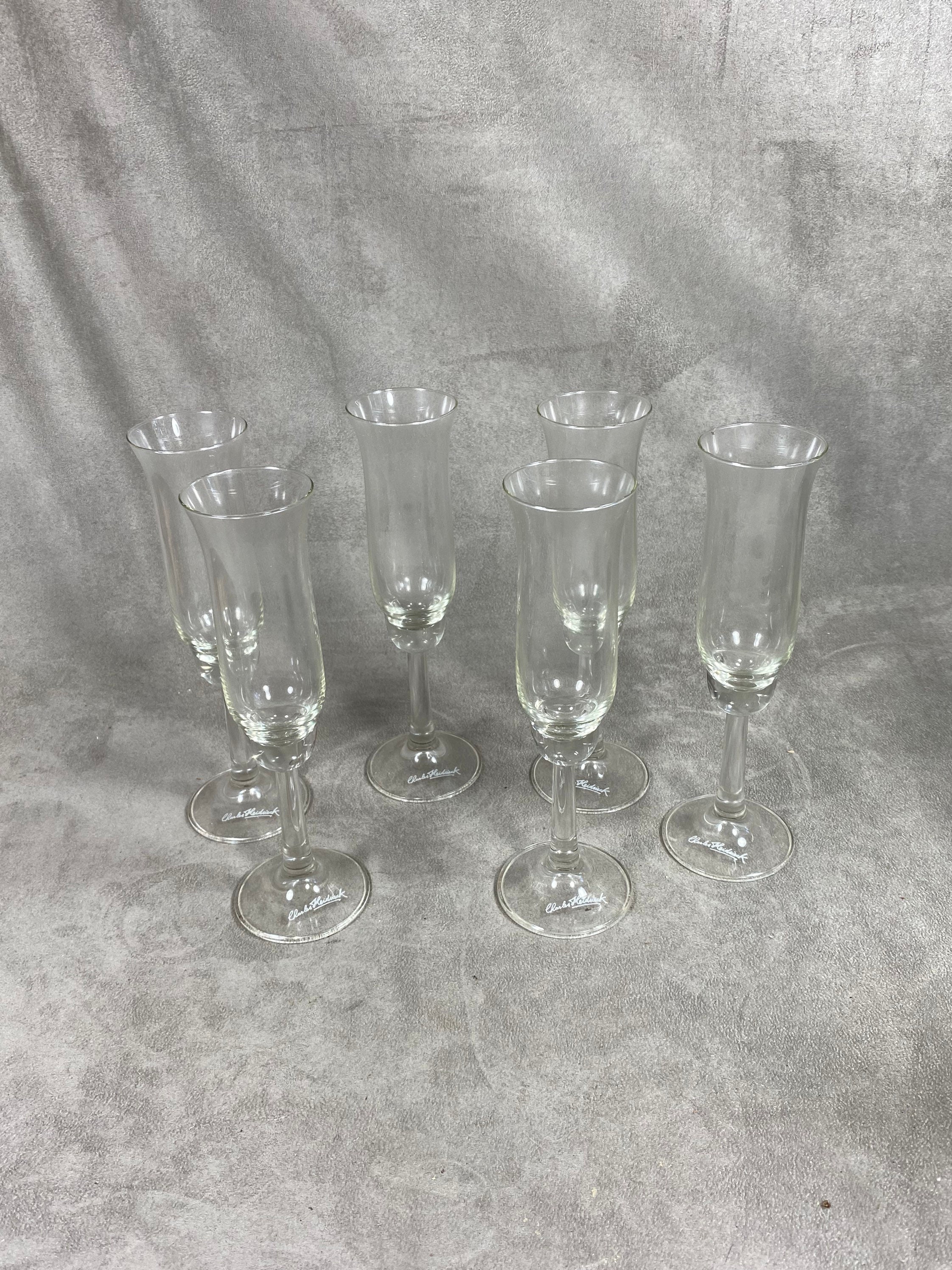 Lot De 6 Flutes En Cristal