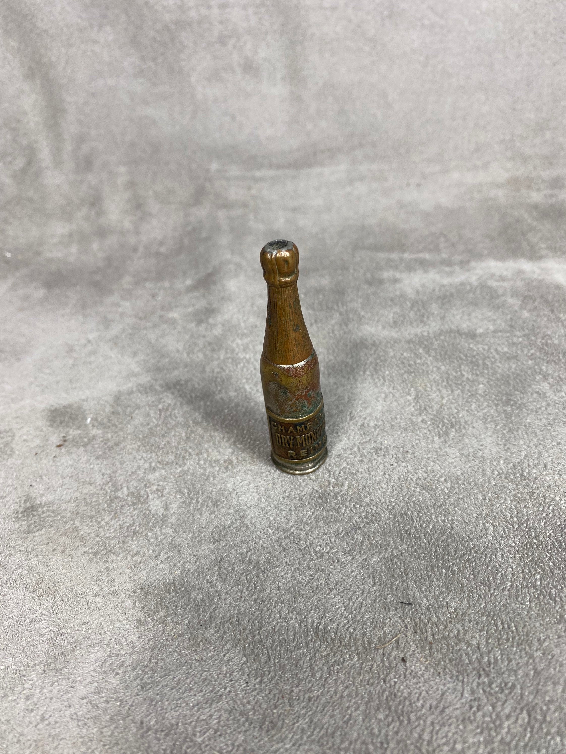 Rare Porte Mine Vintage Heidsieck&co Dry Monopole en Métal Années 1940