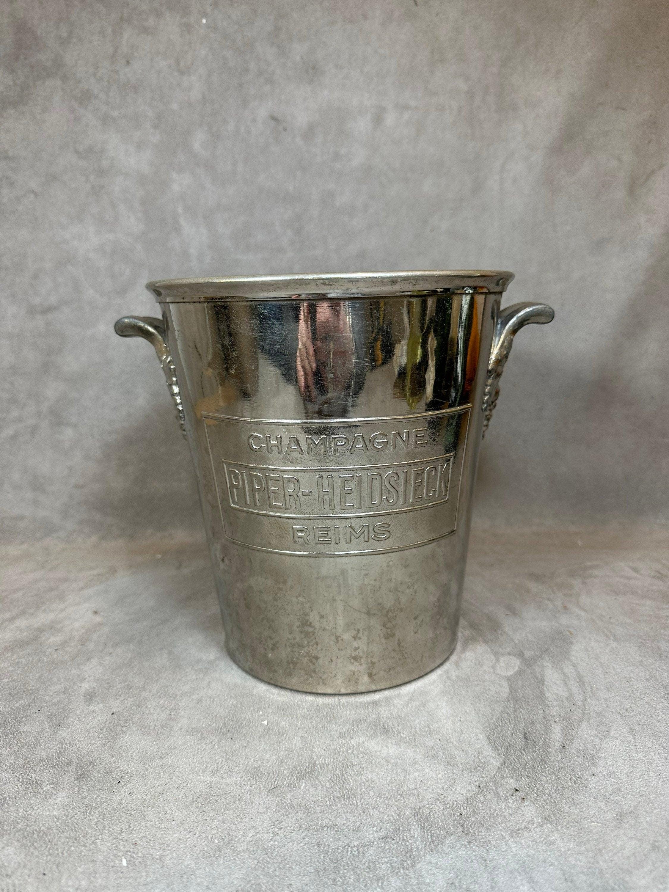 Seau à Champagne Vintage Piper-Heidsieck - Aluminium - Années 1980