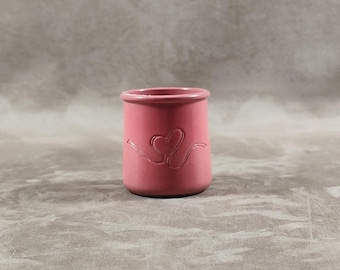 Glazed Terracotta Yogurt &quot;valentine&#39;s day&quot; Pots La Fermière Made in France Vintage 1990