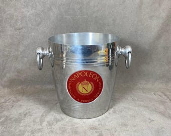 Seau à Champagne Métal 42 Below - Socle Amovible Aimanté - Vintage 1980