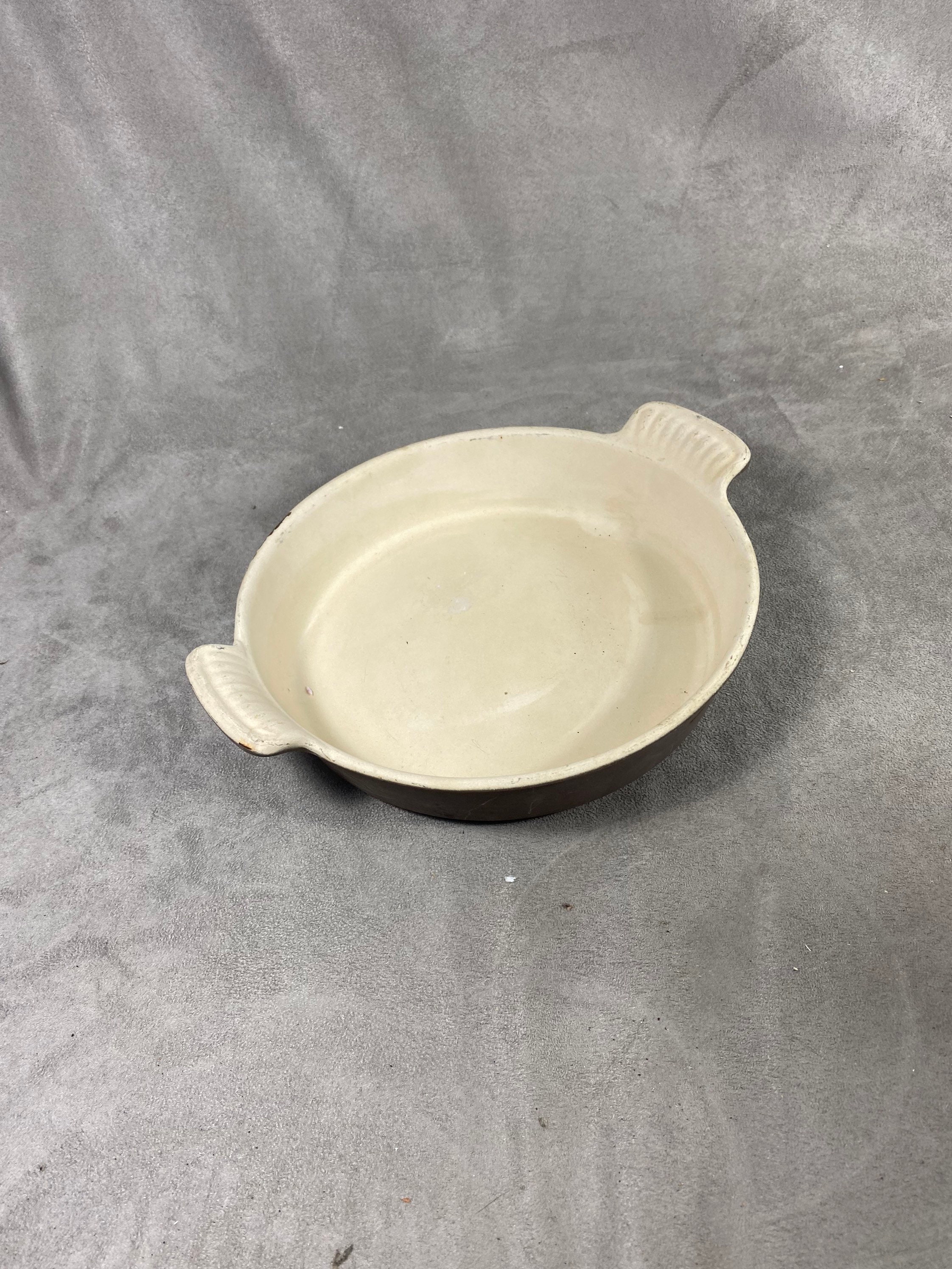 Plat en Fonte Marron Le Creuset Vintage Made in France Années 1980