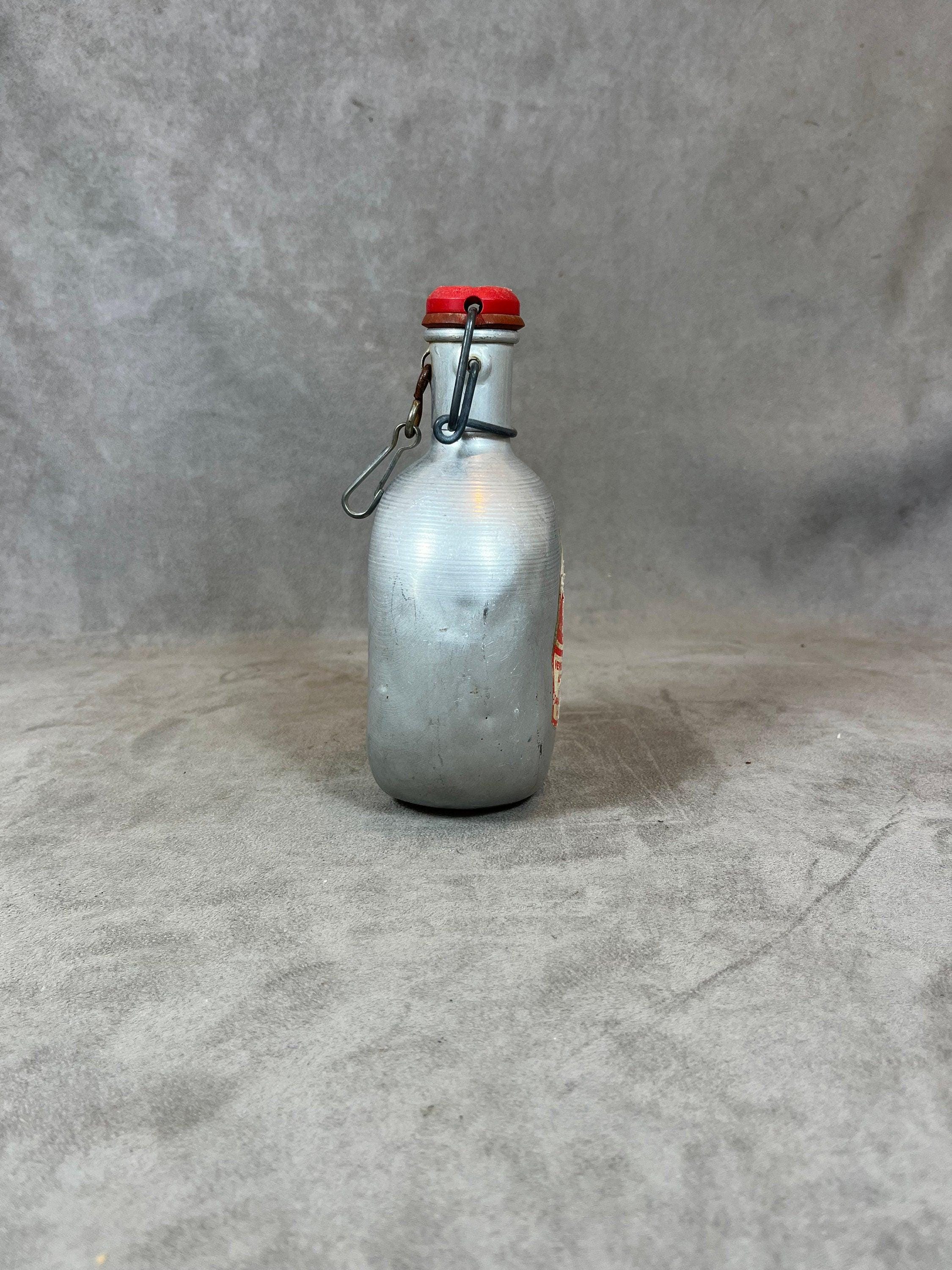Gourde Alu Vintage 0,5L – Le Grand Tétras – Bouchon Mécanique – Fabriquée En France