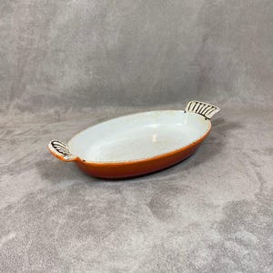 Dish in orange cast iron Le Creuset vintage Made in France 1980’s