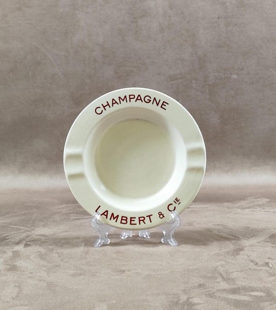 Advertising Earthenware Ashtray by K Et G Lunville, Champagne Lambert &  Cie, Made in France, Vintage 1980 - Etsy