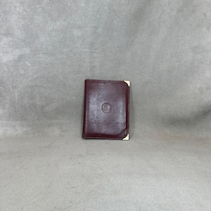 RARO porta-cartões de couro champanhe Louis Roederer bordô