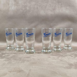 Set of 6 Casanis Glasses Made in France Vintage 1980