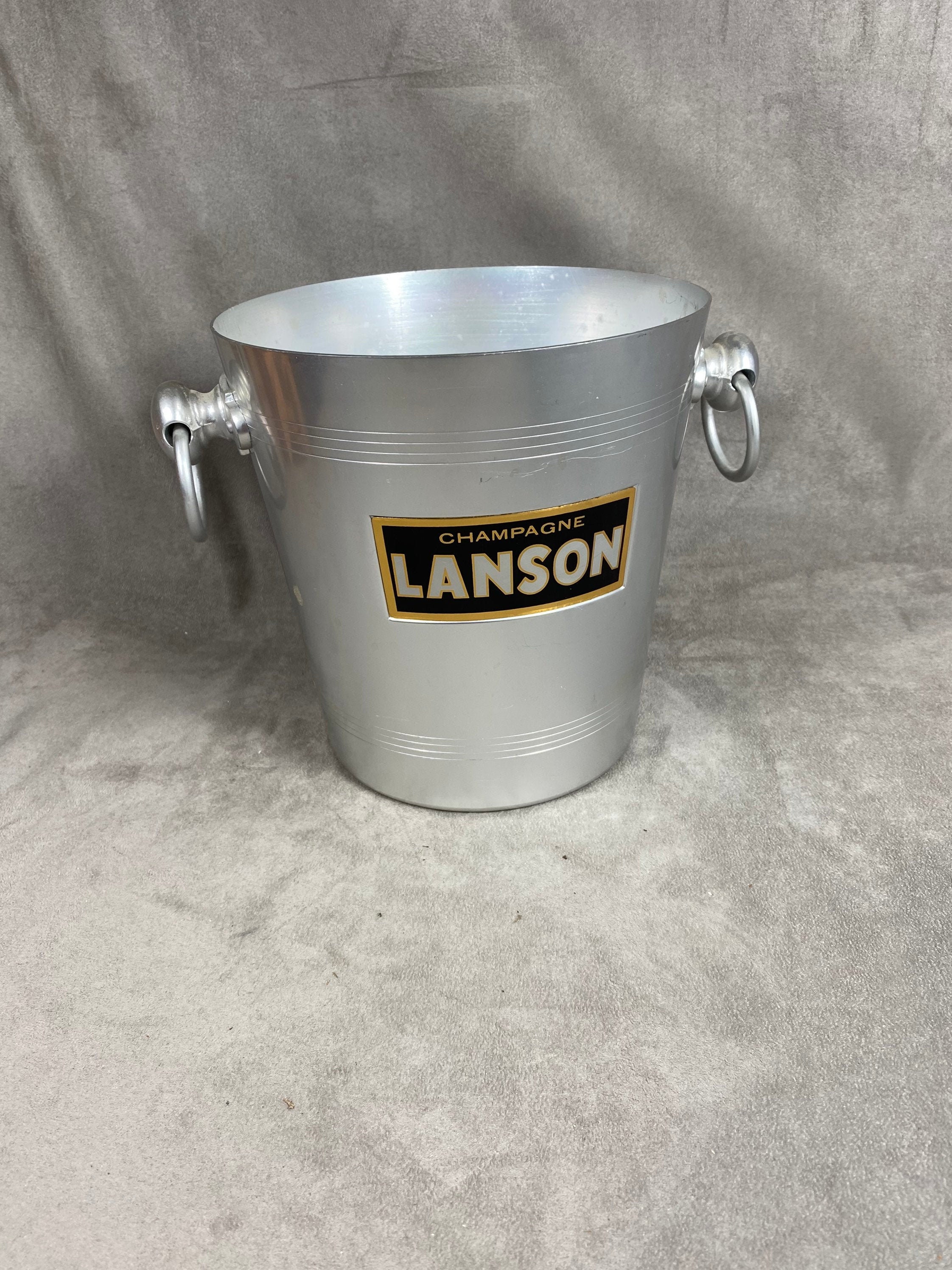 Seau à Champagne Lanson en Aluminium Champagne Vintage