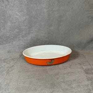 Dish in orange cast iron Le Creuset Cousance  vintage Made in France 1980’s