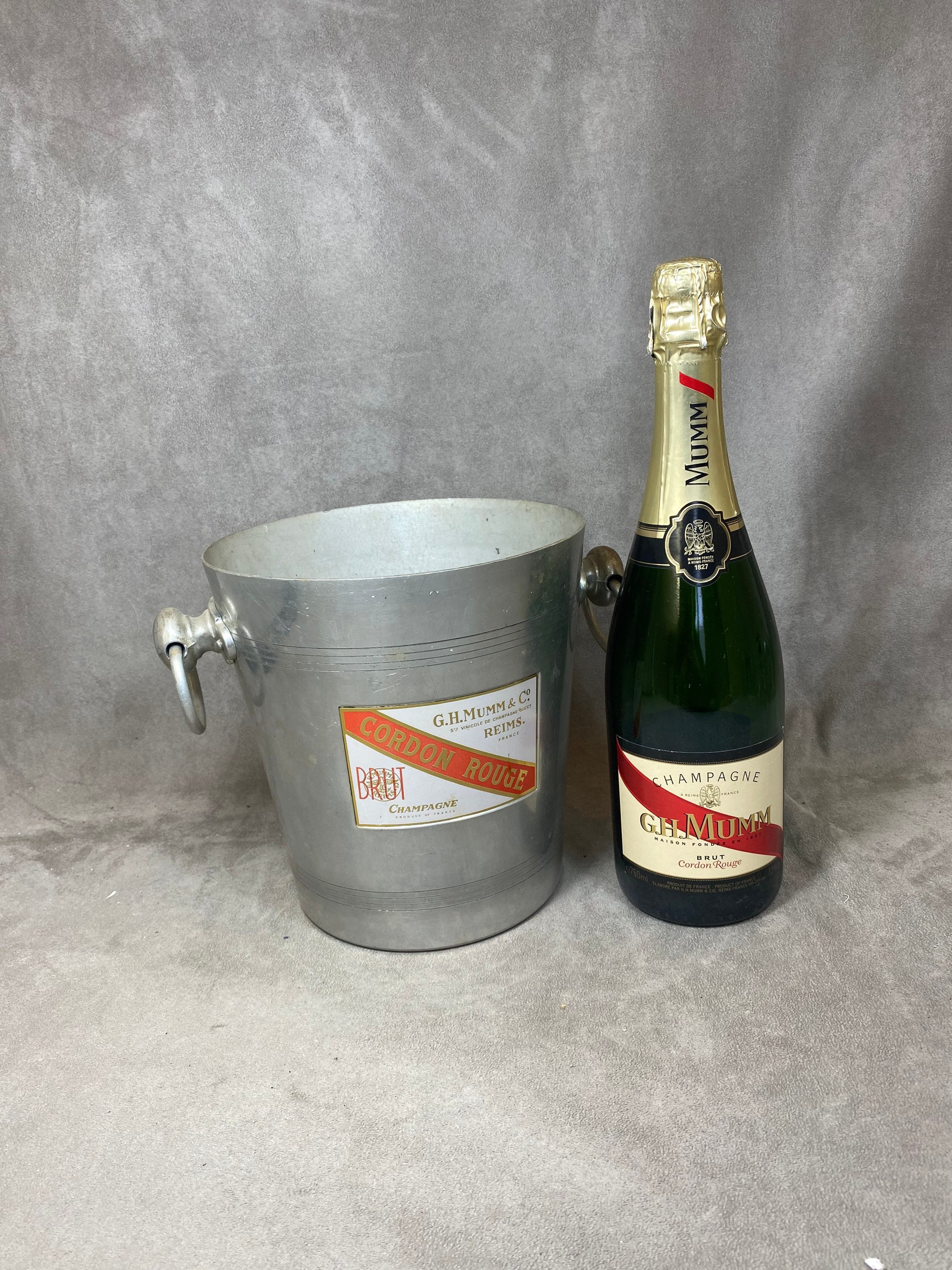 Seau à Champagne Vintage Mumm Cordon Rouge Made in France