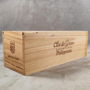 Wooden Case Champagne Philipponnat Clos des Goisses Made in France 1980