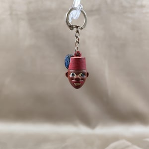 Banania Chocolate Promotional Keychain in Plastic Made in France Vintage 1970