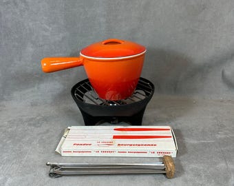 Service à fondue Volcanique en fonte émaillée - le Creuset