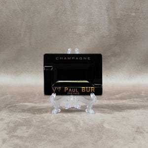 Advertising Ashtray Champagne Veuve Paul Bur in Opalex Made in France Vintage 1970