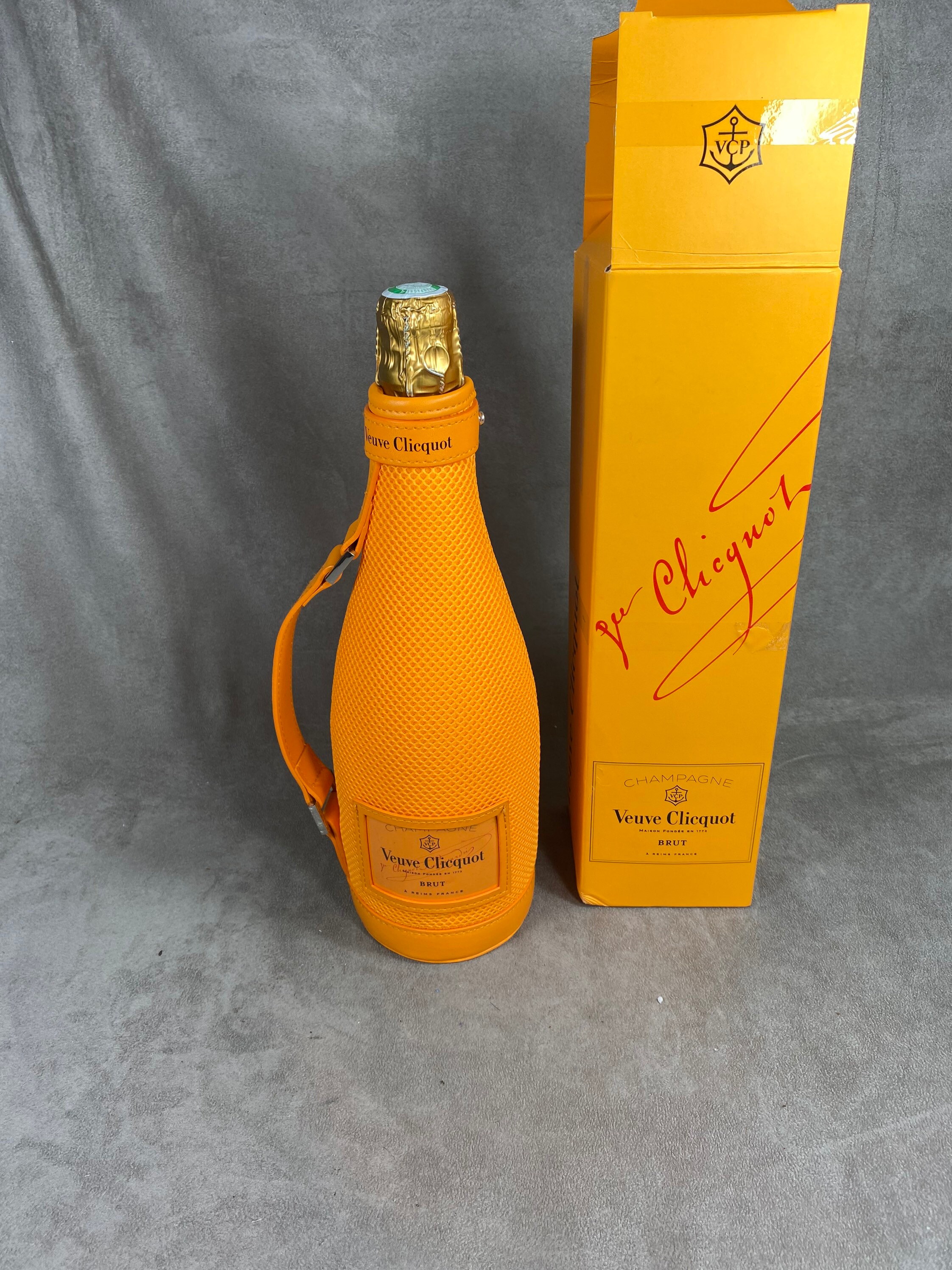 Etui Isotherme Champagne Veuve Clicquot Etui de Bouteille Rafraichisseur Orange Vintage Made in Fran