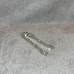 RARE Christofle sugar tongs in silver metal Made in France