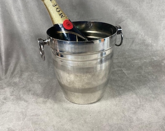Beautiful silver metal champagne bucket Made in France 1970’s