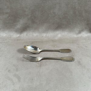 VERY RARE Set of 2 baptisms cutlery CHRISTOFLE in sterling silver 925 Poinçon minerve Made in France 1900’s