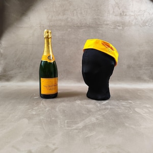 SELTENE Stewardessenmütze Champagner Veuve Clicquot einzigartiger VIP-Abend besondere Luftfahrt Vintage 1990