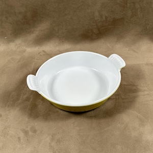 Dish in yellow cast iron Le Creuset vintage Made in France 1980’s