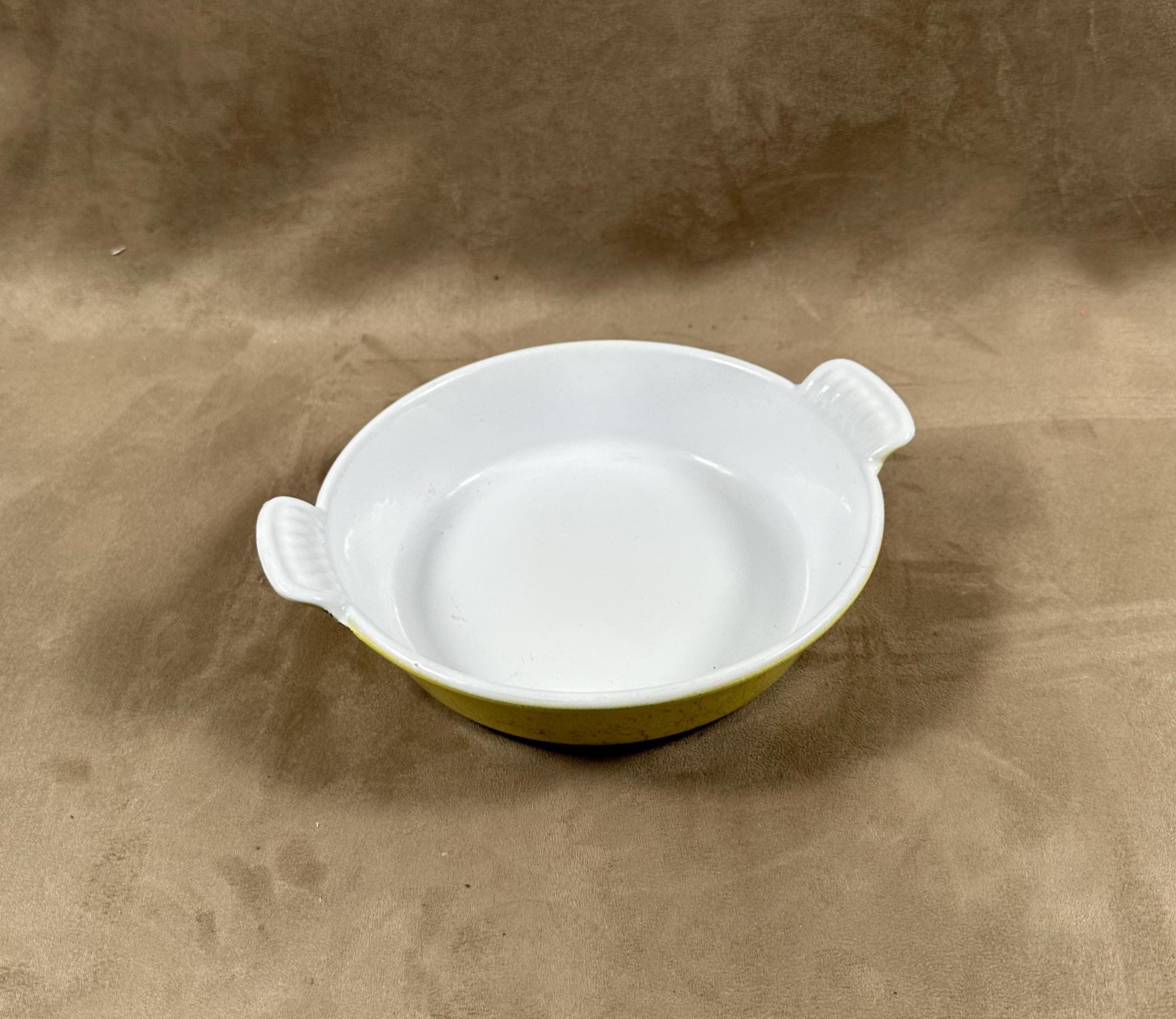 ヴィンテージ ル・クルーゼ イエロー 鋳鉄皿 フランス製 1980年代