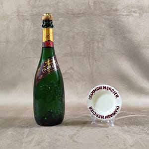 Champagne Mercier Épernay Glass Ashtray Made in France Vintage 1970