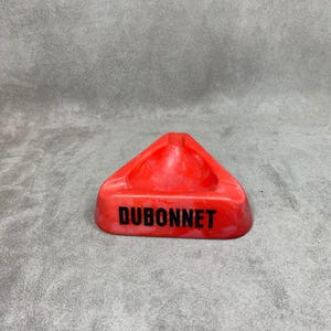 Advertising Ashtray in Ivorex, Dubonnet, Made in France, Vintage 1980